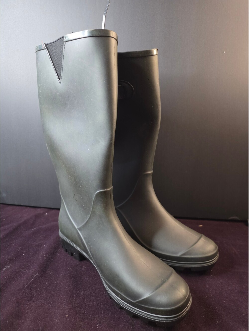Men's Black Rubber Rain Boots Size 43